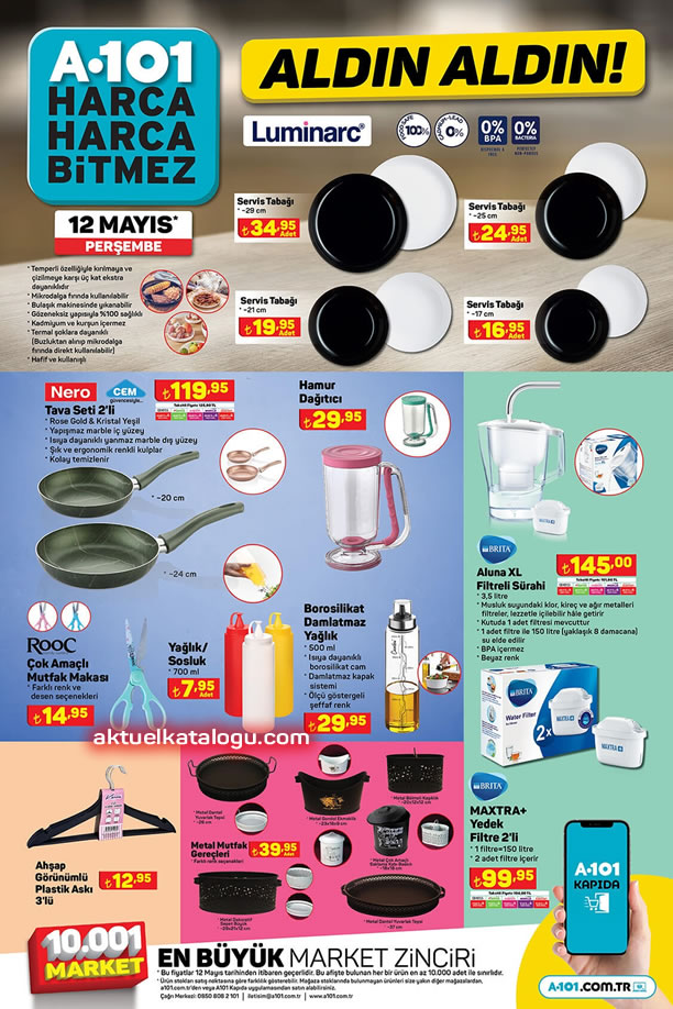 A101 12 Mayıs 2022 Aldın Aldın Kataloğu - Mutfak Ürünleri