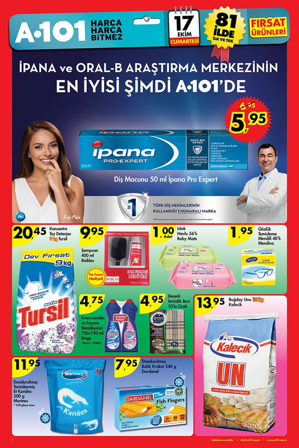 A101 17 Ekim 2015 Aktüel Ürünler Broşürü - İpana Pro Expert