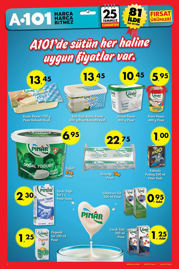 A101 25 Temmuz 2015 Aktüel Ürünler Katalogu - Pınar