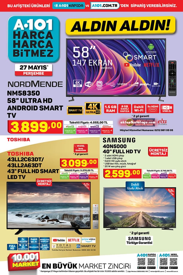A101 27 Mayıs 2021 Kataloğu - Samsung Full HD Tv