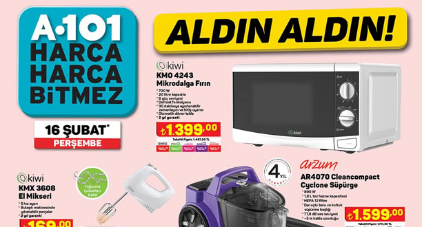 A101 16 Şubat 2023 Aktüel Ürünler Kataloğu
