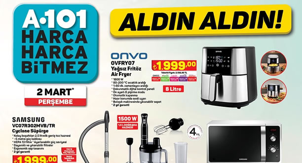 A101 2 Mart 2023 Aktüel Ürünler Kataloğu