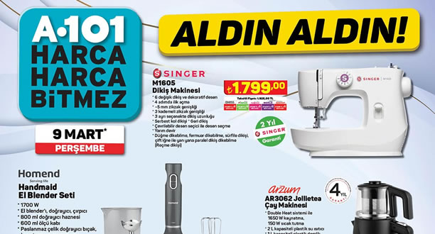 A101 9 Mart 2023 Aktüel Ürünler Kataloğu