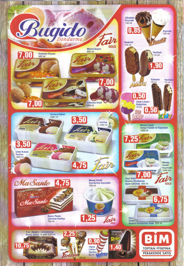 17 Nisan 2015 BİM Aktüel Ürünler Kataloğu - Bugido Dondurma
