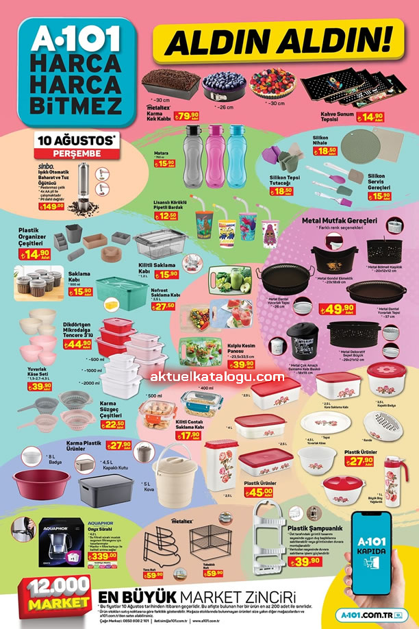 A101 10 Ağustos 2023 Aktüel Ürünler - Metaltex Mutfak Gereçleri
