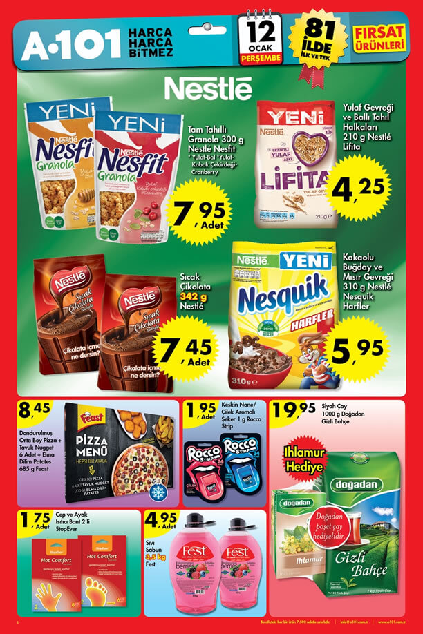 A101 12 Ocak 2017 Fırsat Ürünleri Katalogu - Nestle