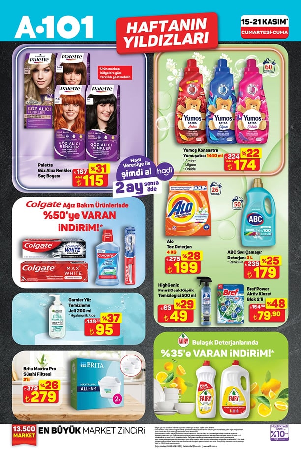 A101 15 - 21 Kasım 2025 Haftanın Yıldızları Kampanyası