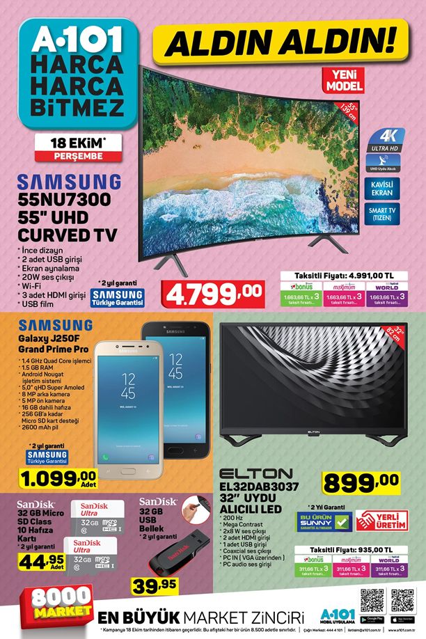 A101 18.10.2018 Kataloğu - Samsung Galaxy J250F Grand Prime Pro
