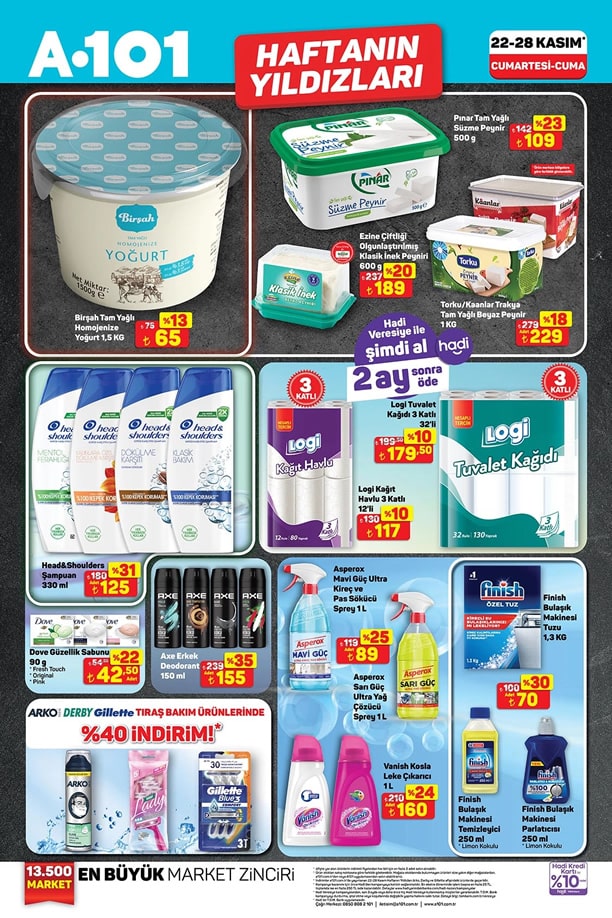 A101 22 Kasım 2025 Haftanın Yıldızları Kampanyası