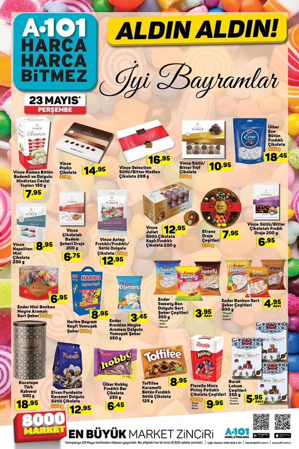 A101 23 Mayıs 2019 Kataloğu - Bayram Şekerleri