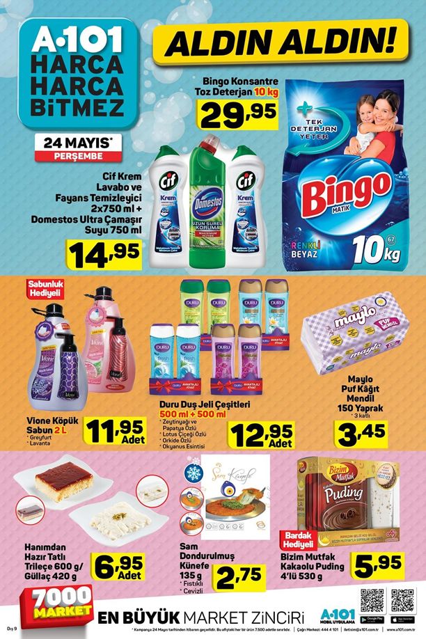 A101 24 Mayıs Fırsat Ürünleri Katalogu - Temizlik Ürünleri
