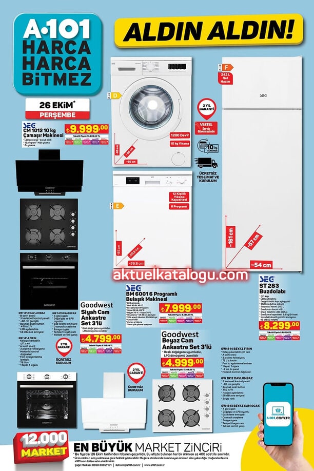 A101 26 Ekim 2023 Kataloğu - Goodwest Cam Ankastre Seti