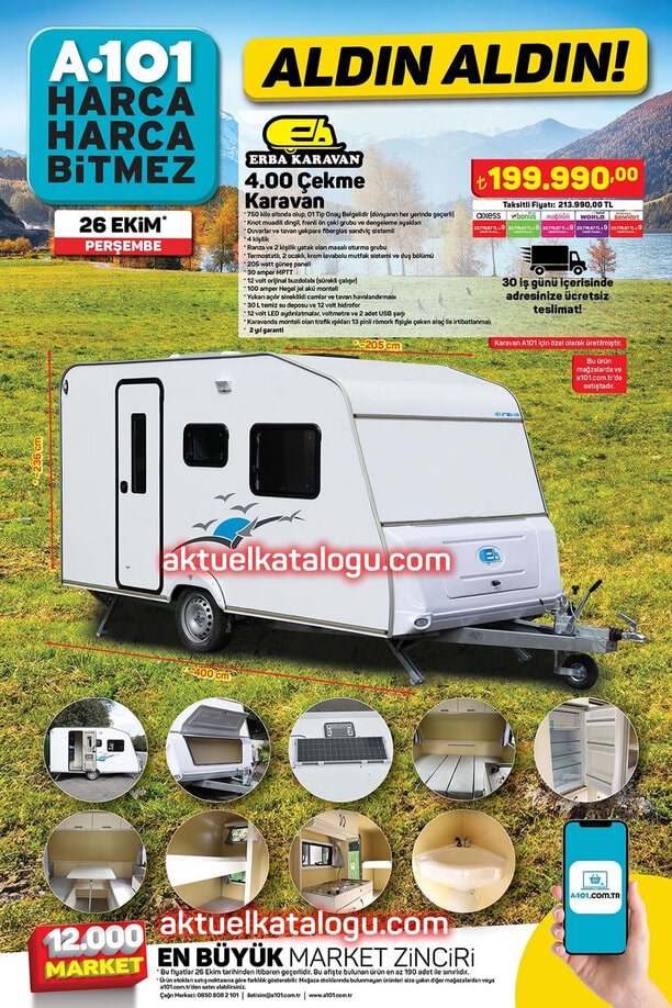 A101 26 Ekim 2023 Perşembe Kataloğu - Çekme Karavan