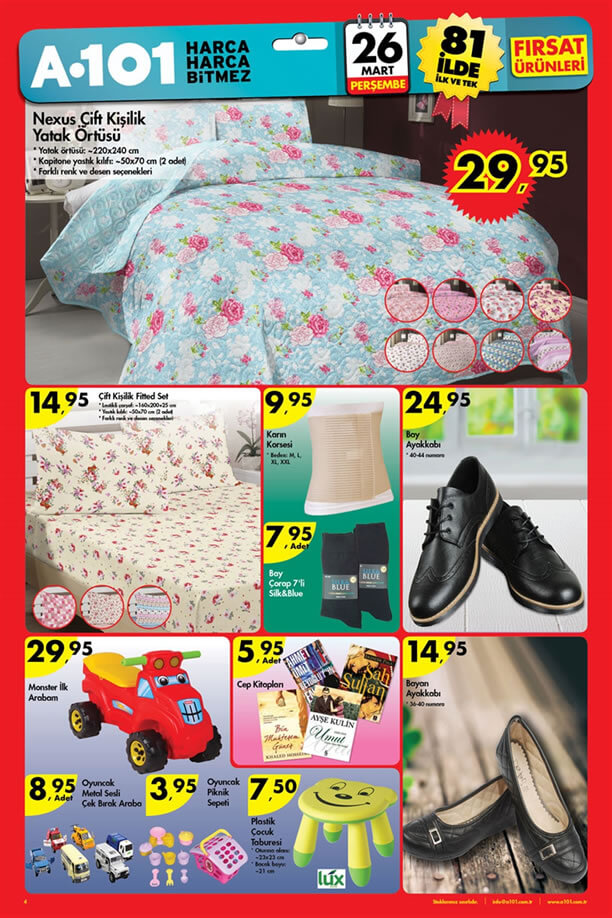 A101 26 Mart 2015 Aktüel Ürünler Kataloğu - Ev Tekstili