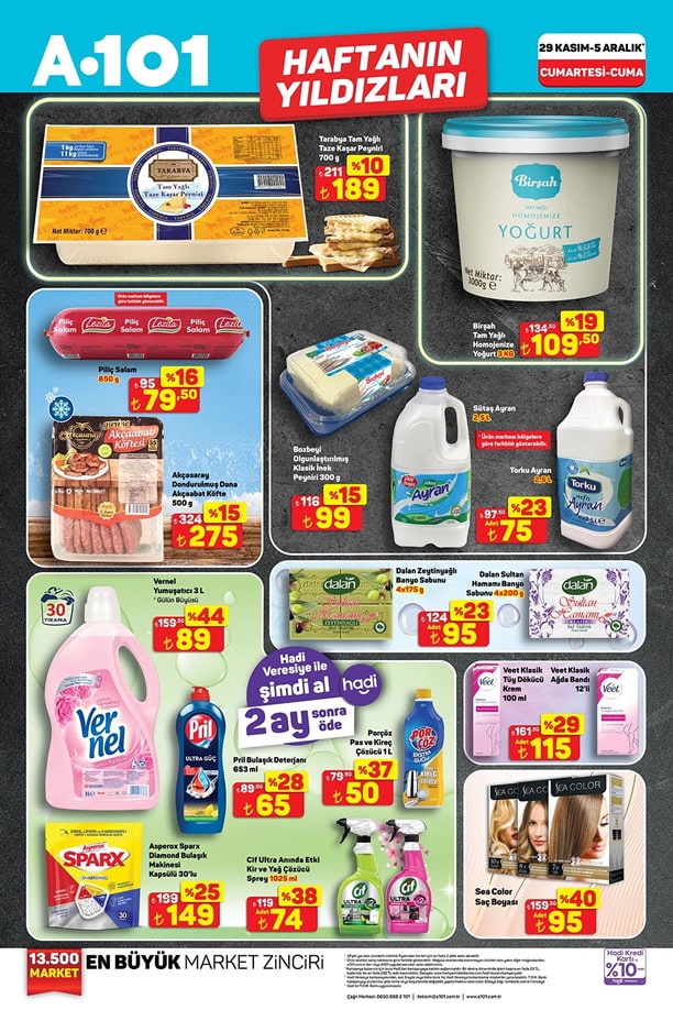 A101 29 Kasım 2025 Haftanın Yıldızları Kataloğu