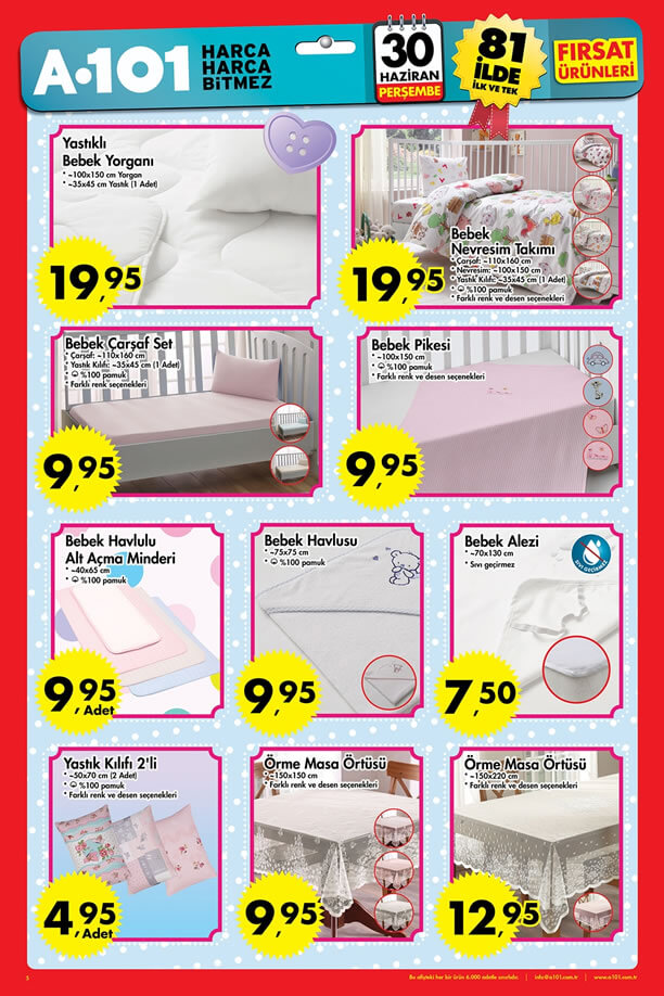 A101 30 Haziran - 6 Temmuz 2016 Katalogu - Bebek Ürünleri