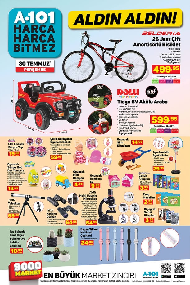 A101 30 Temmuz Broşürü - Belderia 26 Jant Çift Amortisörlü Bisiklet