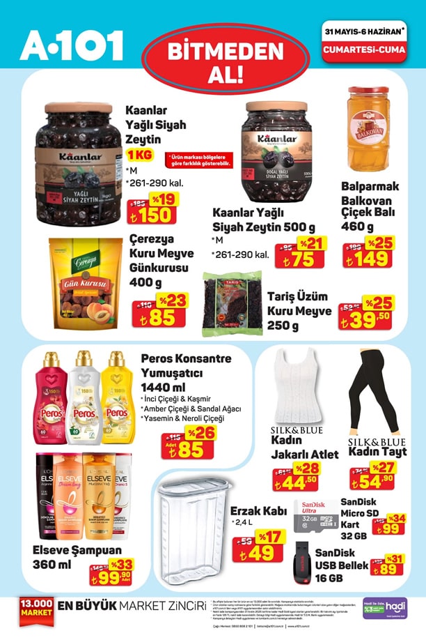 A101 31 Mayıs - 6 Haziran 2025 Bitmeden Al Kataloğu