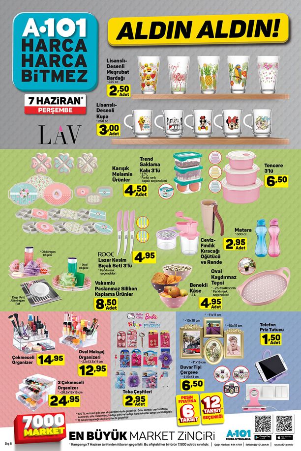 A101 7 Haziran 2018 Perşembe Katalogu - Mutfak Ürünleri
