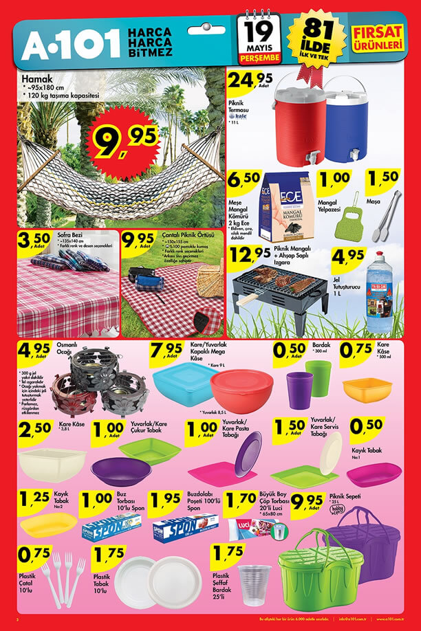 A101 Fırsat Ürünleri 19 Mayıs 2016 Katalogu - Piknik Termosu