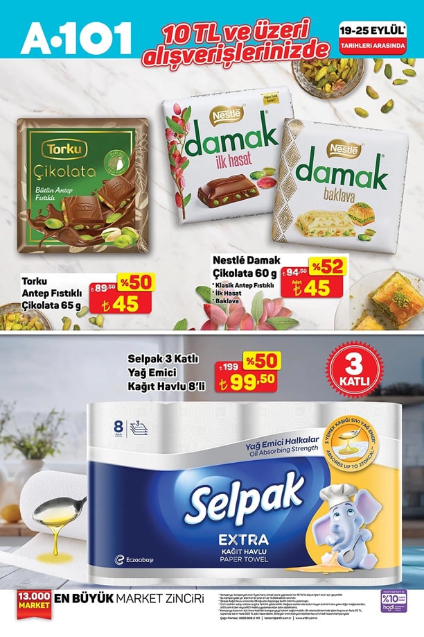 A101 Market 19 - 25 Eylül 2025 Artı Fırsatları