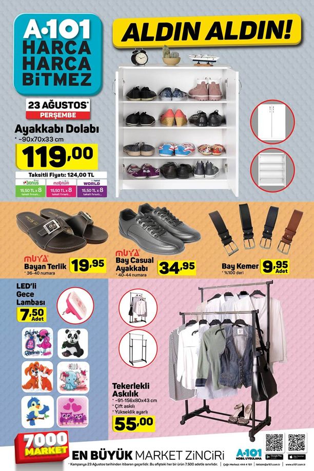 A101 Market 23 Ağustos 2018 Kataloğu - Ayakkabı Dolabı