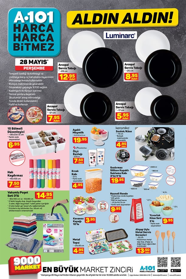 A101 Market 28 Mayıs 2020 Perşembe - Mutfak Malzemeleri