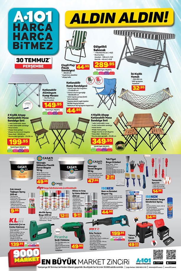 A101 Market 30 Temmuz 2020 Perşembe - Kamp Sandalyesi