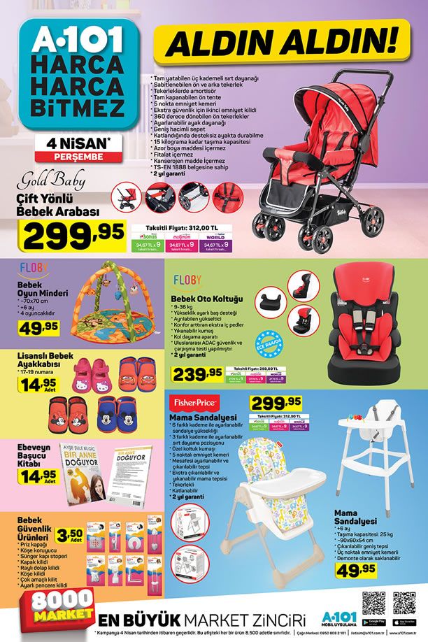 A101 Market 4 Nisan 2019 Kataloğu - Fisher-Price Mama Sandalyesi