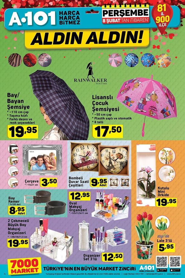 A101 Market 8 Şubat 2018 Kataloğu - Lisanslı Çocuk Şemsiye