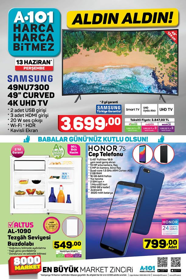 A101 Samsung 4K Curved Tv - A101 13 Haziran 2019 Kataloğu