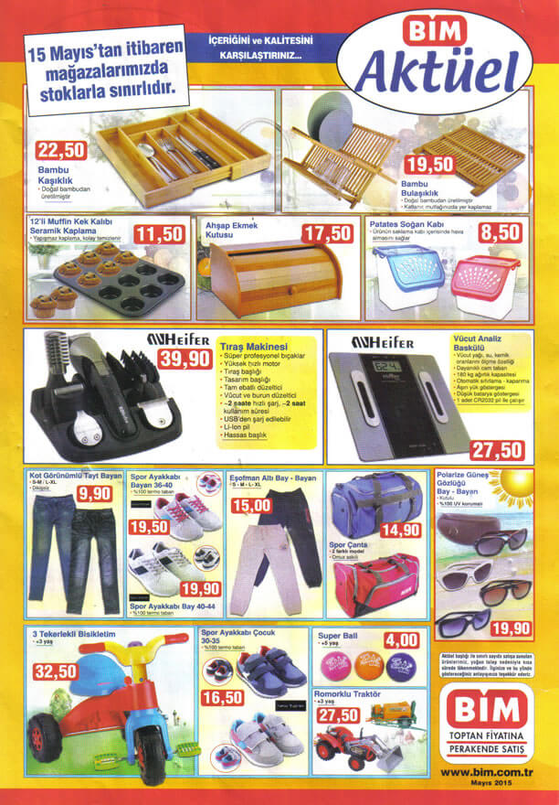 BİM 15 Mayıs 2015 Aktüel Ürünler Katalogu - Heifer Tıraş Makinesi