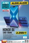 Honor X8 Cep Telefonu 15 Kasım 2018 Perşembe Günü A101 Markette