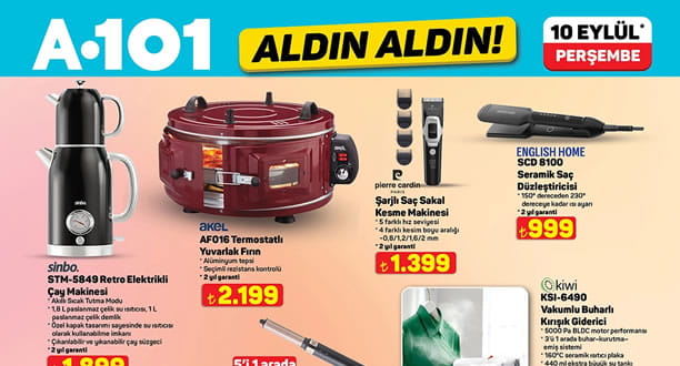 A101 10 Eylül 2026 Aktüel Ürünler Kataloğu