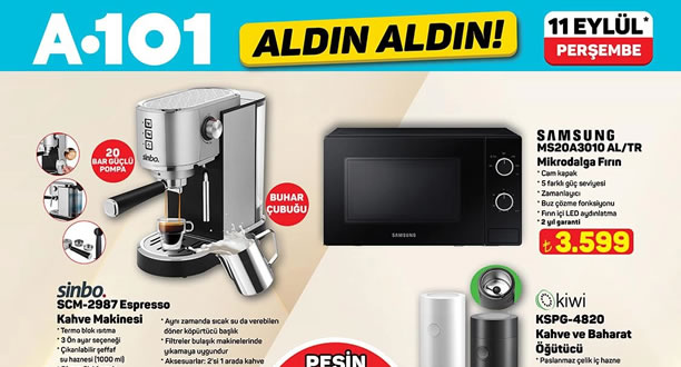 A101 11 Eylül 2025 Aktüel Ürünler Kataloğu