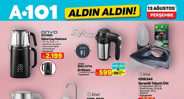 A101 13 Ağustos 2026 Aktüel Ürünler Kataloğu