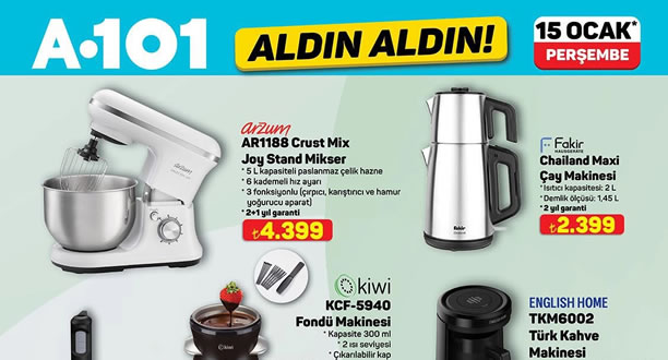 A101 15 Ocak 2026 Aktüel Ürünler Kataloğu