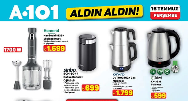 A101 16 Temmuz 2026 Aktüel Ürünler Kataloğu
