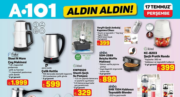 A101 17 Temmuz 2025 Aktüel Ürünler Kataloğu