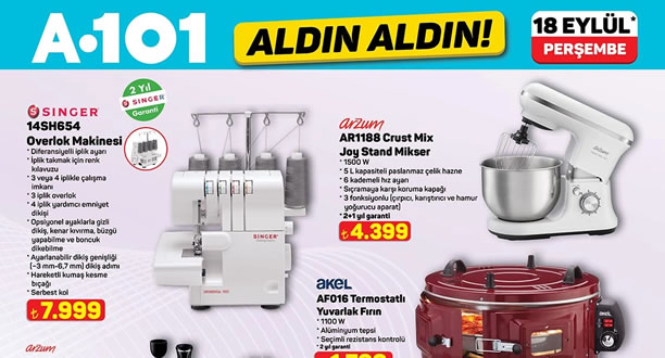 A101 18 Eylül 2025 Aktüel Ürünler Kataloğu