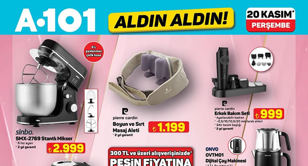 A101 20 Kasım 2025 Aktüel Ürünler Kataloğu