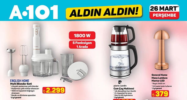 A101 26 Mart 2026 Aktüel Ürünler Kataloğu
