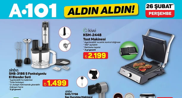 A101 26 Şubat 2026 Aktüel Ürünler Kataloğu