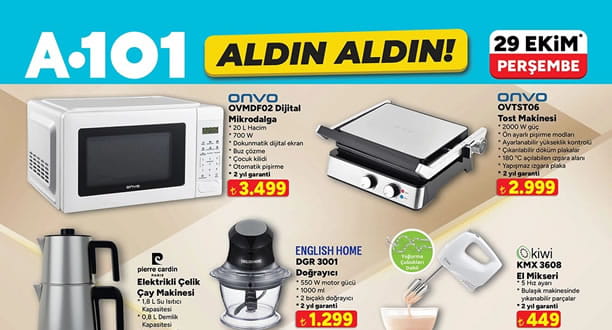 A101 29 Ekim 2026 Aktüel Ürünler Kataloğu
