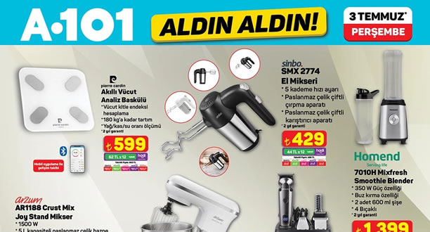 A101 3 Temmuz 2025 Aktüel Ürünler Kataloğu