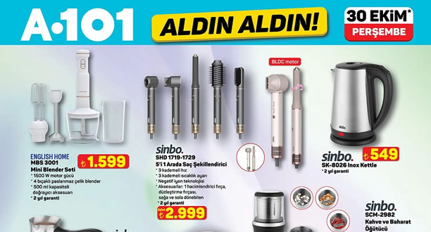 A101 30 Ekim 2025 Aktüel Ürünler Kataloğu