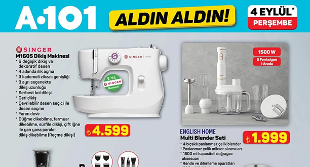 A101 4 Eylül 2025 Aktüel Ürünler Kataloğu